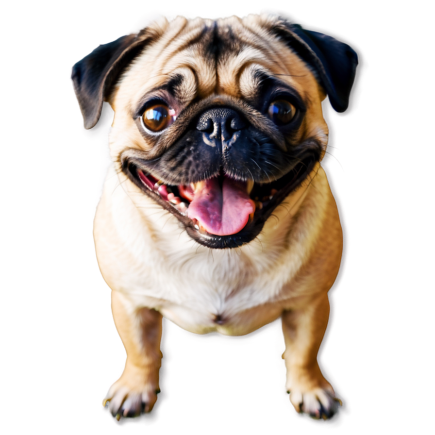 Cheerful Pug Png Htg