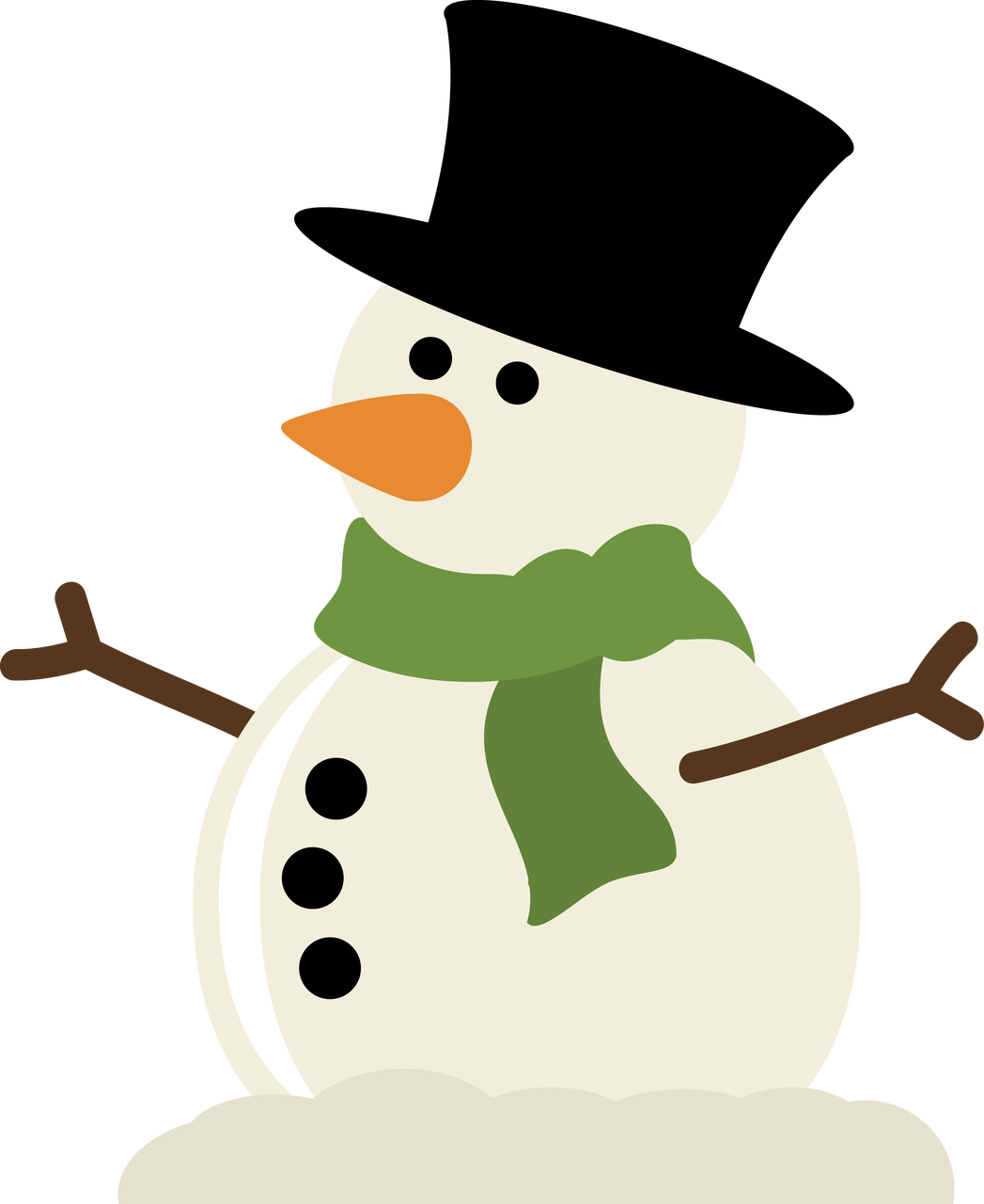 Cheerful Snowman Clipart