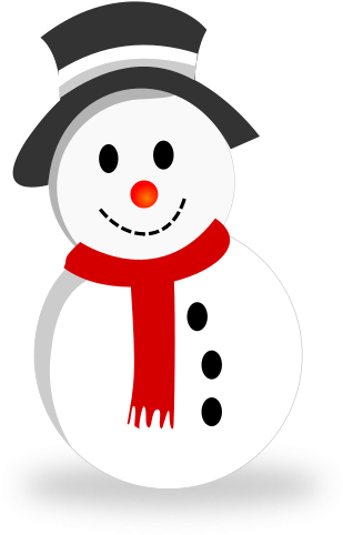 Cheerful Snowman Clipart