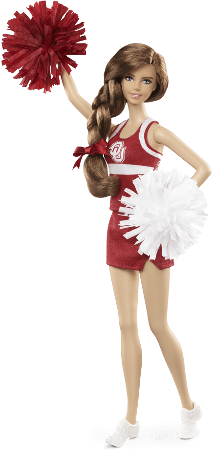 Cheerleader Doll Redand White Uniform