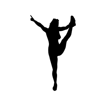 Cheerleader Silhouette High Kick