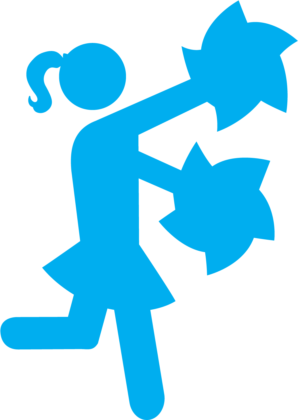 Cheerleader Silhouette Icon