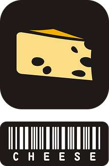 Cheese Barcode Graphic