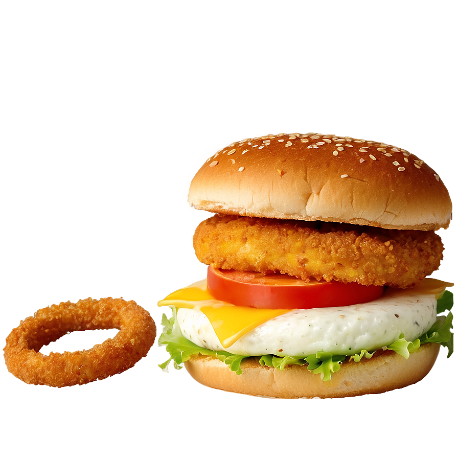 Cheeseburger And Onion Rings Png 05242024