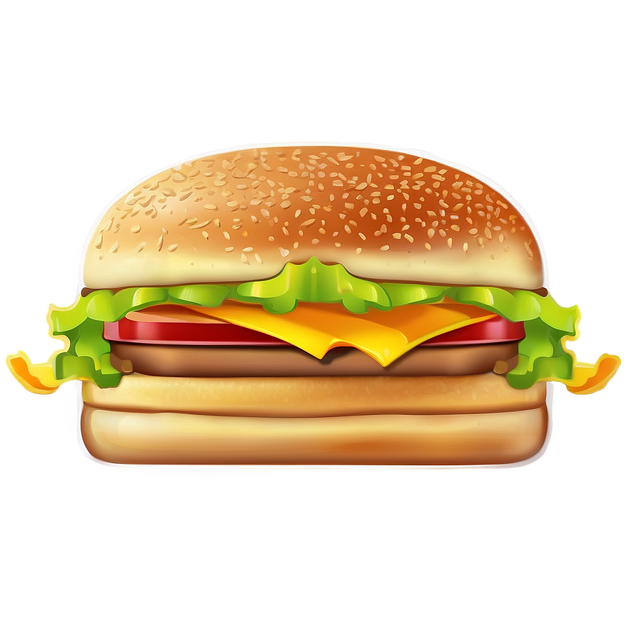 Cheeseburger Emoji Art Png 05242024