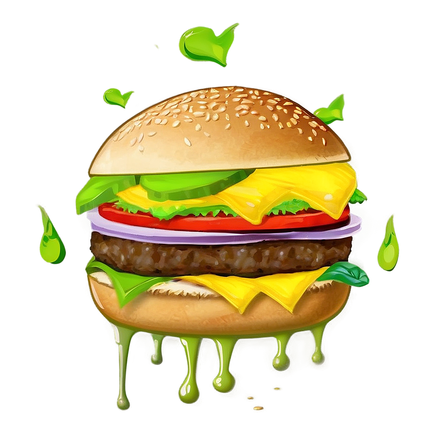 Cheeseburger With Avocado Png 05242024