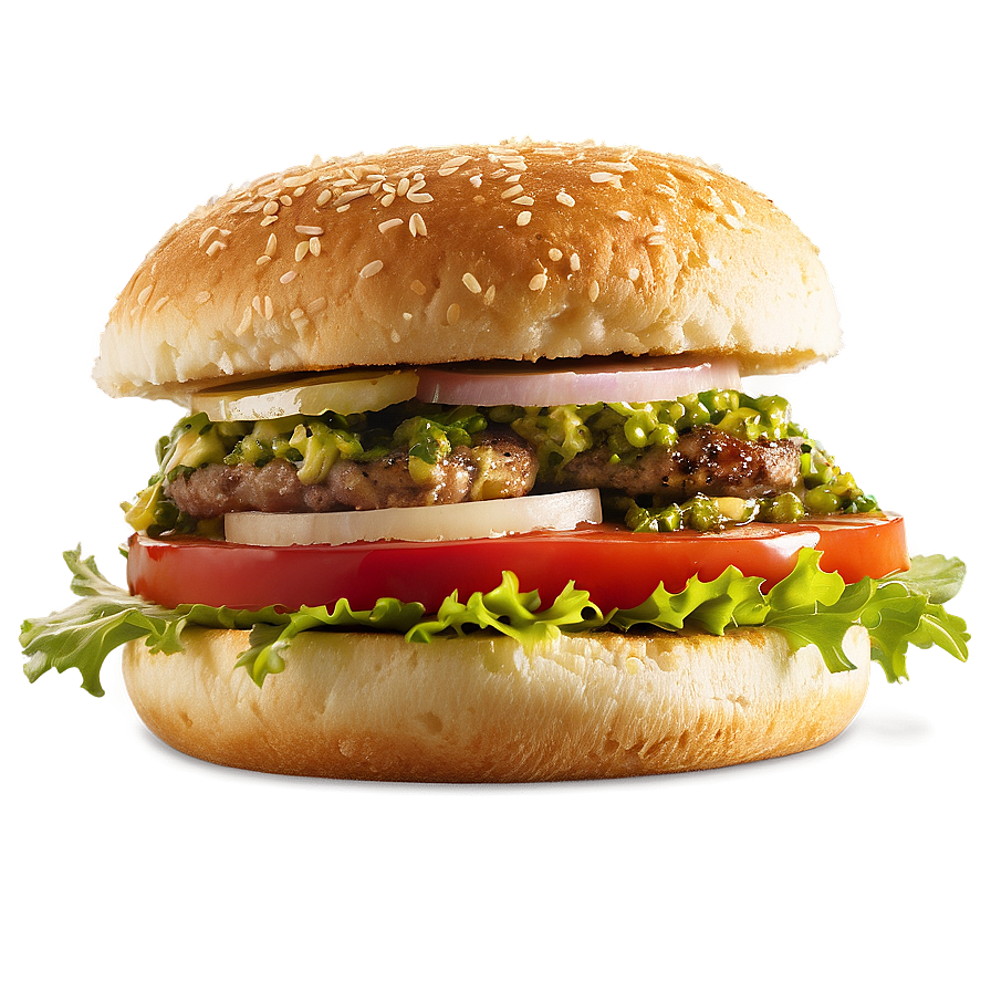 Cheeseburger With Chimichurri Sauce Png Pxk95