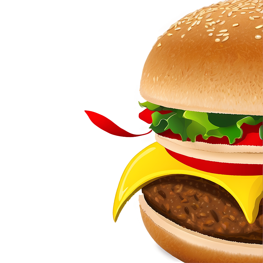 Cheeseburger With Fries Png Kxm70