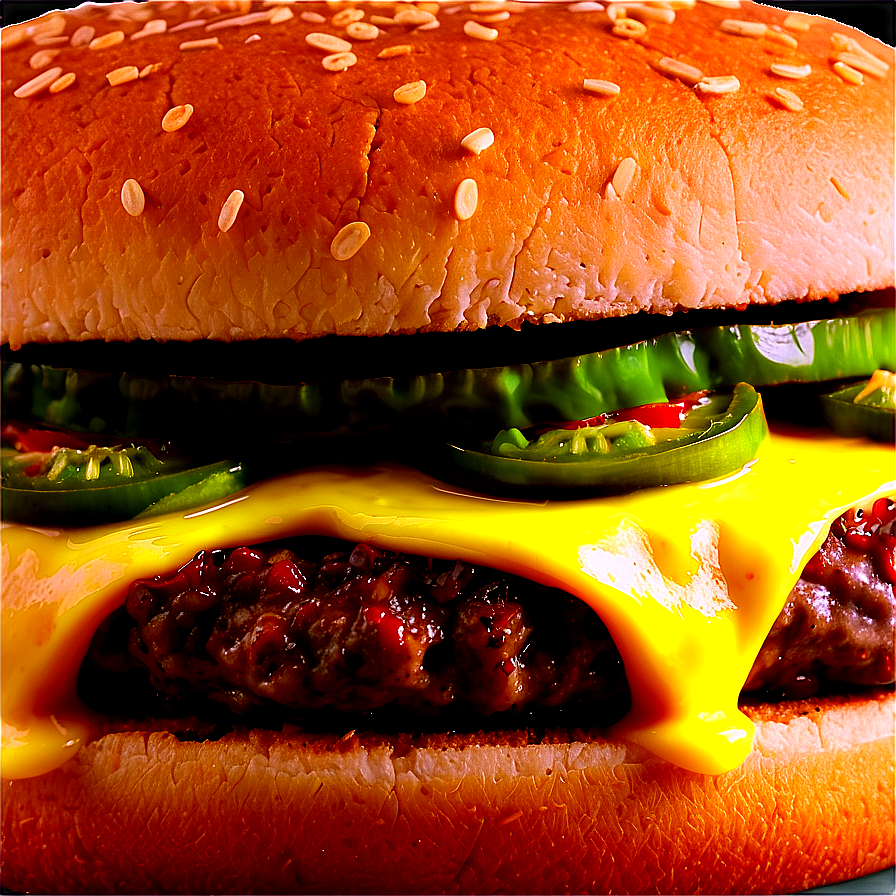 Cheeseburger With Jalapeno Popper Png 49