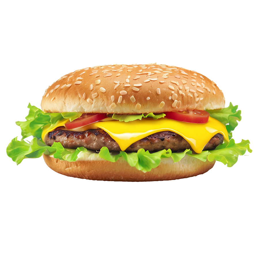 Cheeseburger With Lettuce Png 05242024