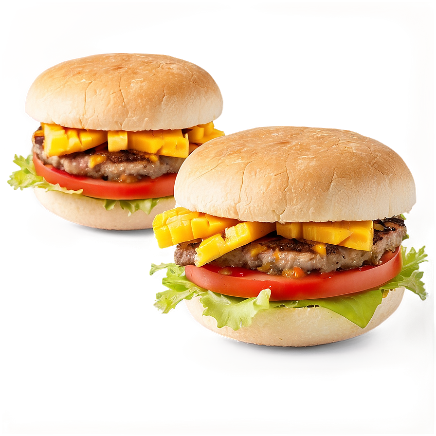 Cheeseburger With Mango Salsa Png 20