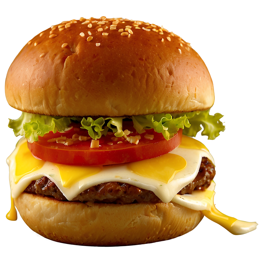 Cheeseburger With Pepper Jack Png Rqa76