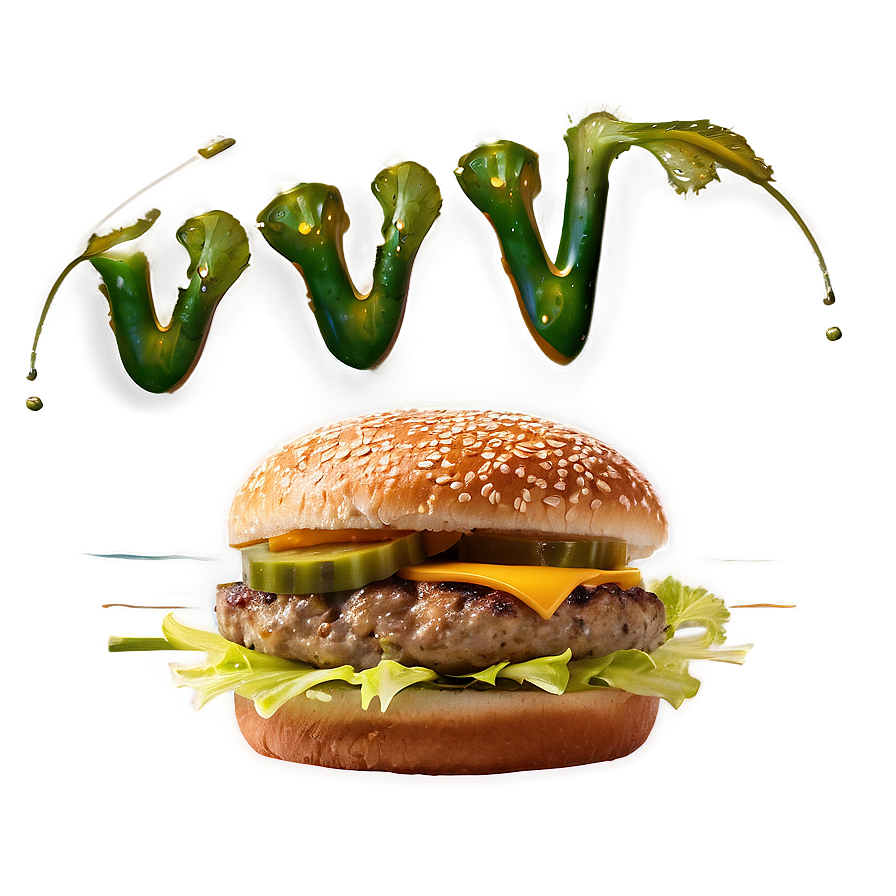 Cheeseburger With Pickles Png 05242024