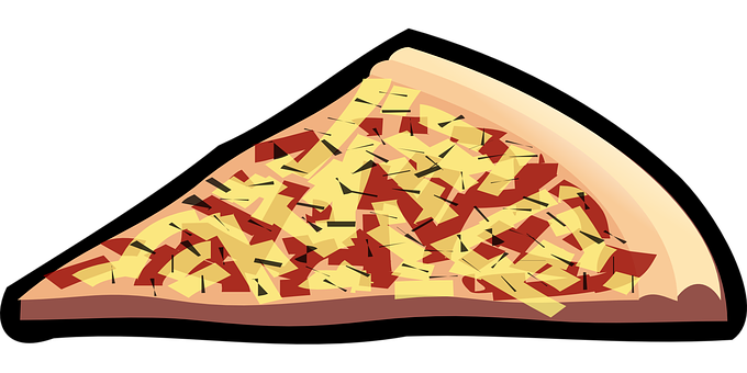 Cheesy Pizza Slice Vector