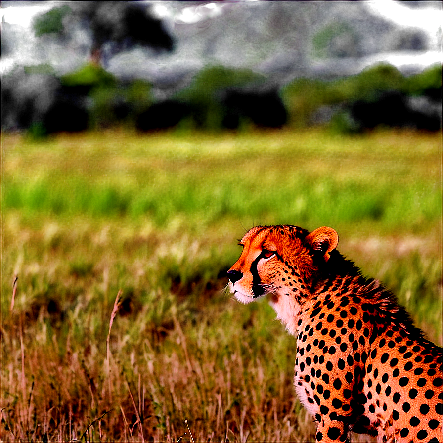 Cheetah In Natural Habitat Png Dkb