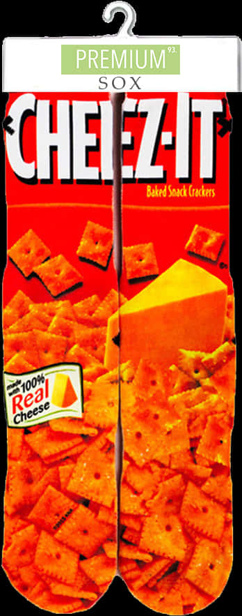 Cheez It Themed Socks Packaging