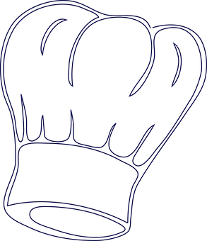 Chef Hat Outline Graphic