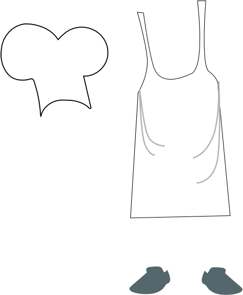 Chef Hatand Apron Vector Illustration