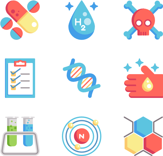 Chemistry Related Icons Set