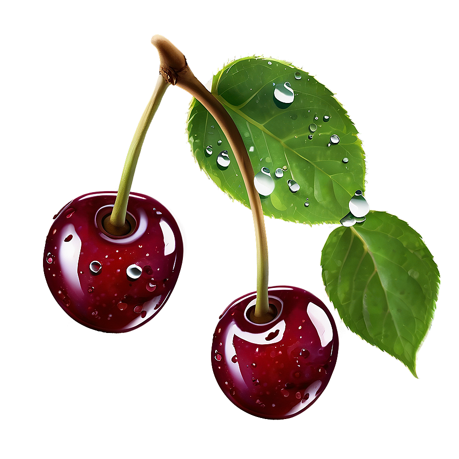 Cherries With Drops Png Rxk