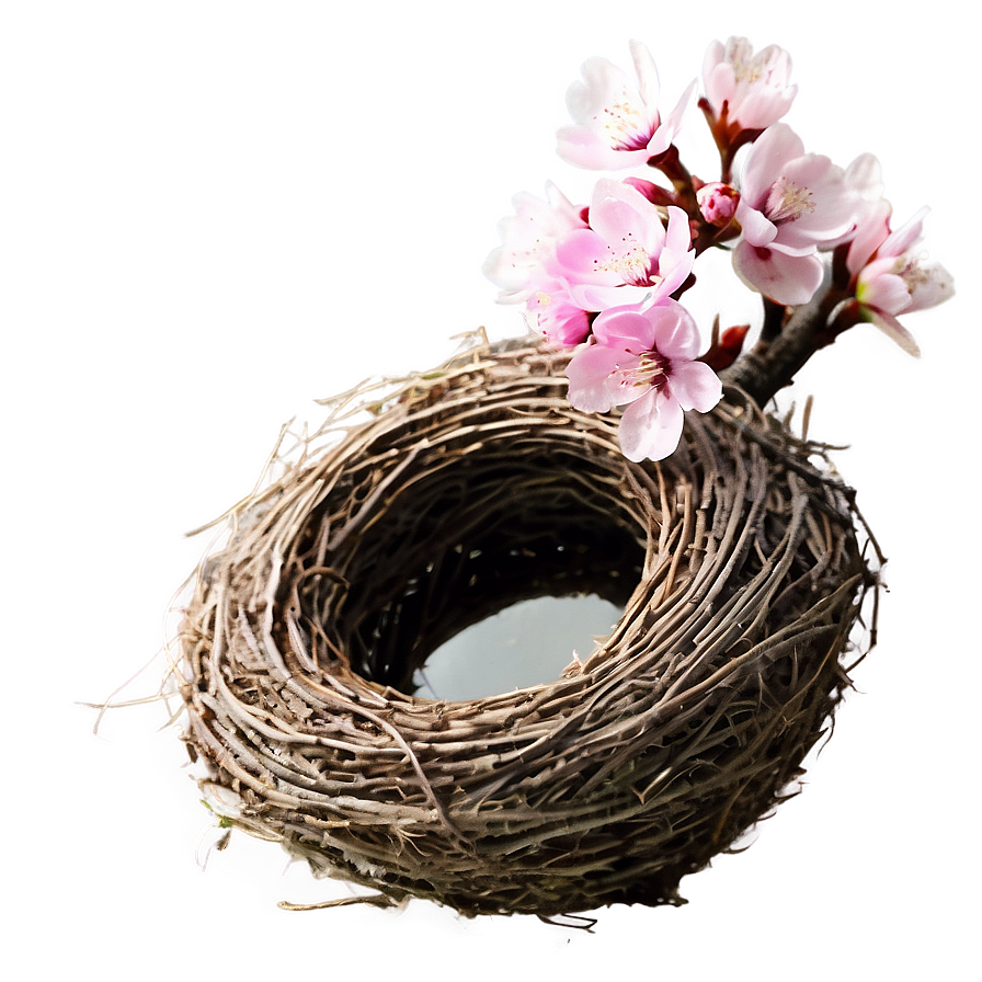 Cherry Blossom And Bird Nest Png Fud11