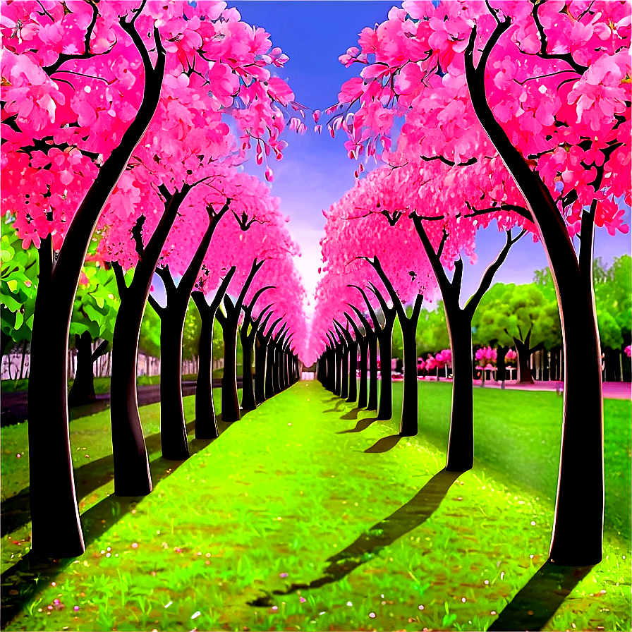 Cherry Blossom Avenue Png 45