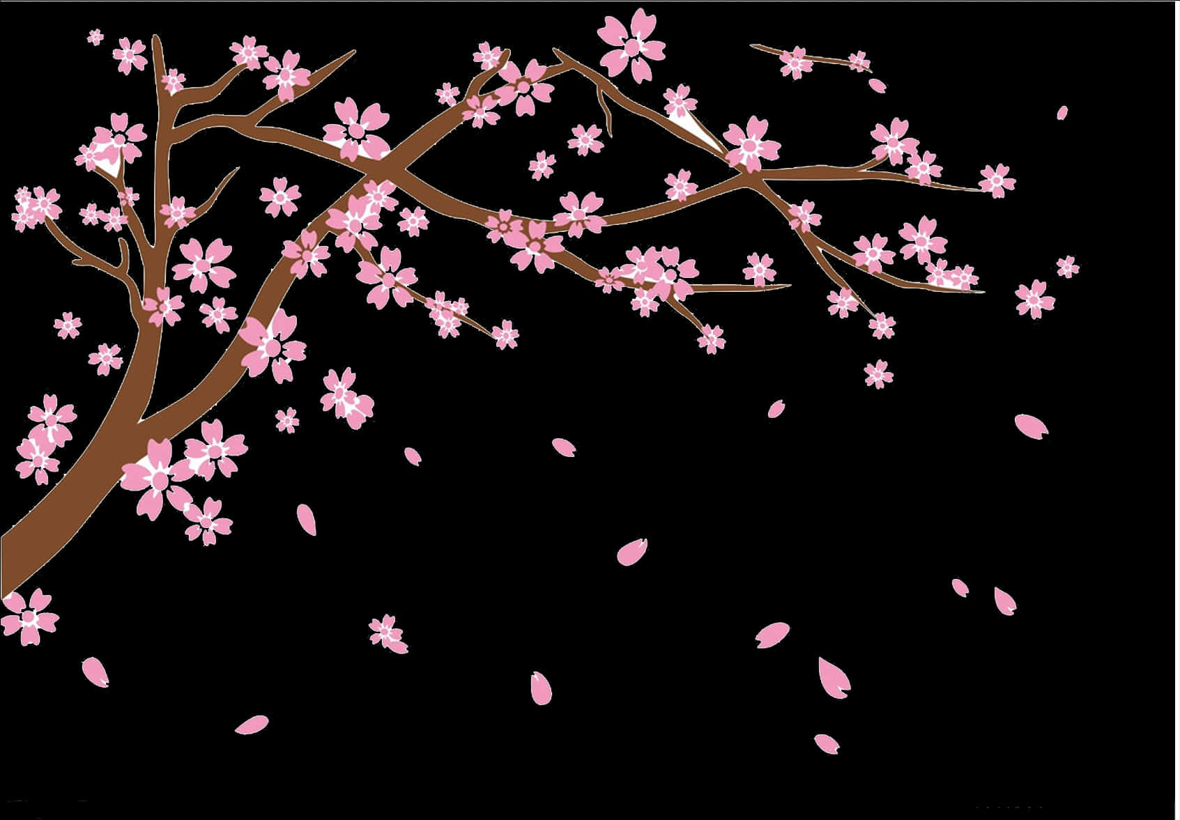 Cherry Blossom Branch Artistic Representation