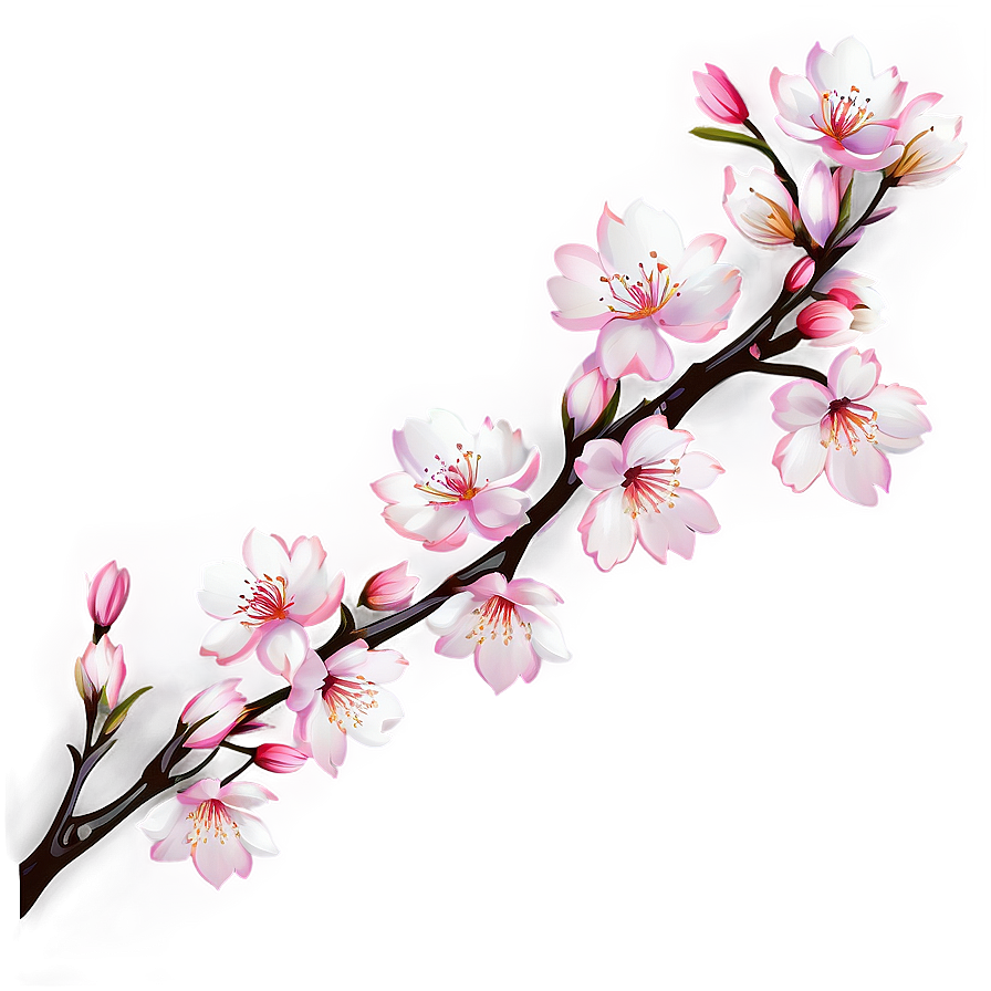 Cherry Blossom Branch Png 06292024