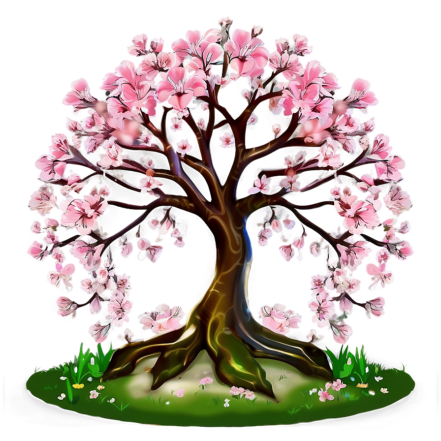 Cherry Blossom Fairy Tale Scene Png 05032024