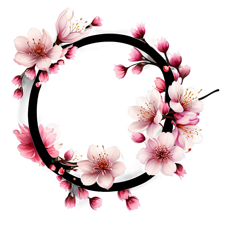 Cherry Blossom Frame Png Uyg