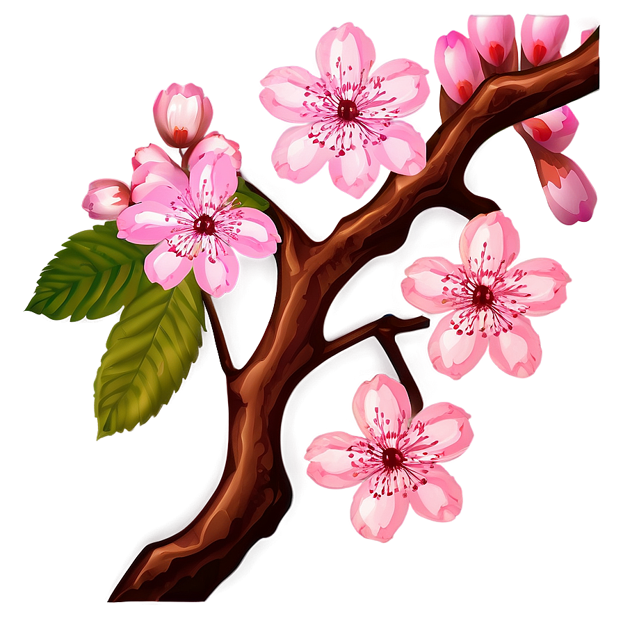 Cherry Blossom Illustration Png Tcs36