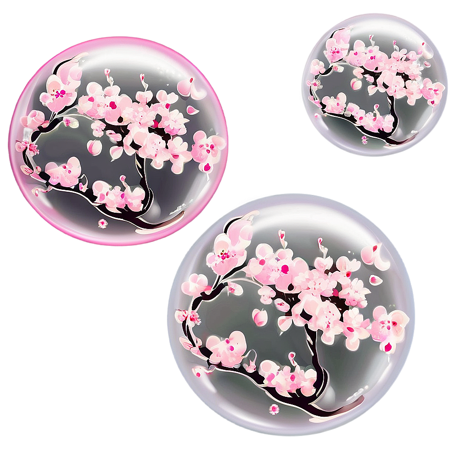 Cherry Blossom Soap Bubbles Png 12