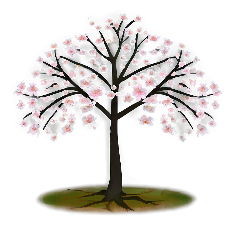 Cherry Blossom Tree Outline Png Mta