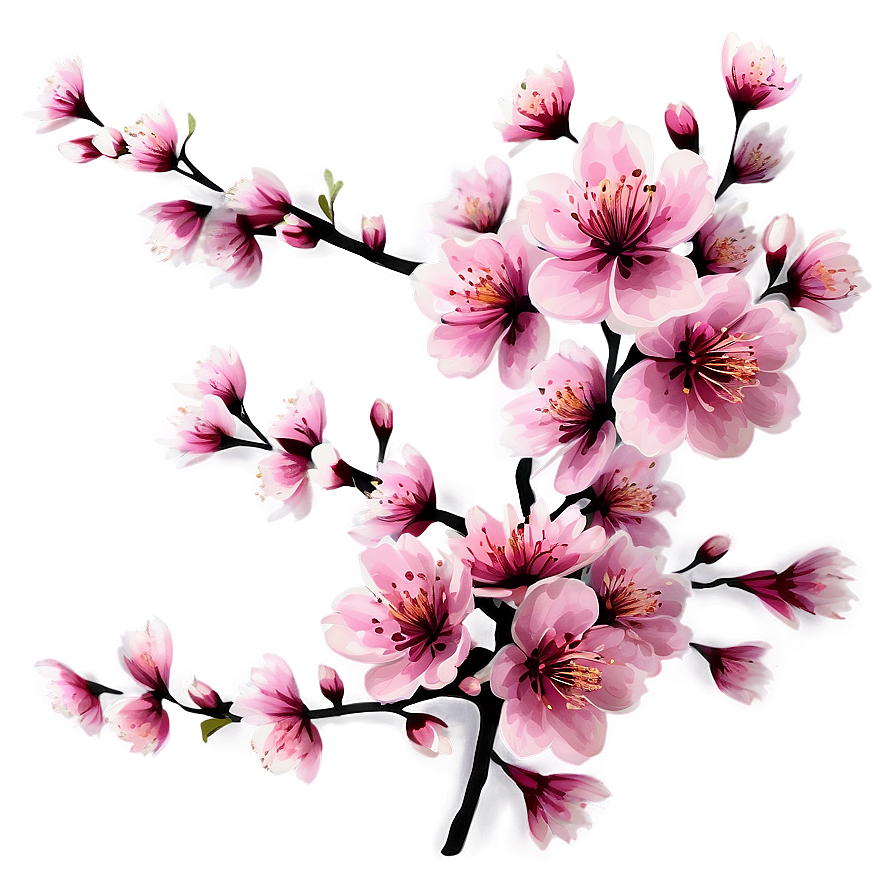 Cherry Blossom With Blue Sky Png Qex