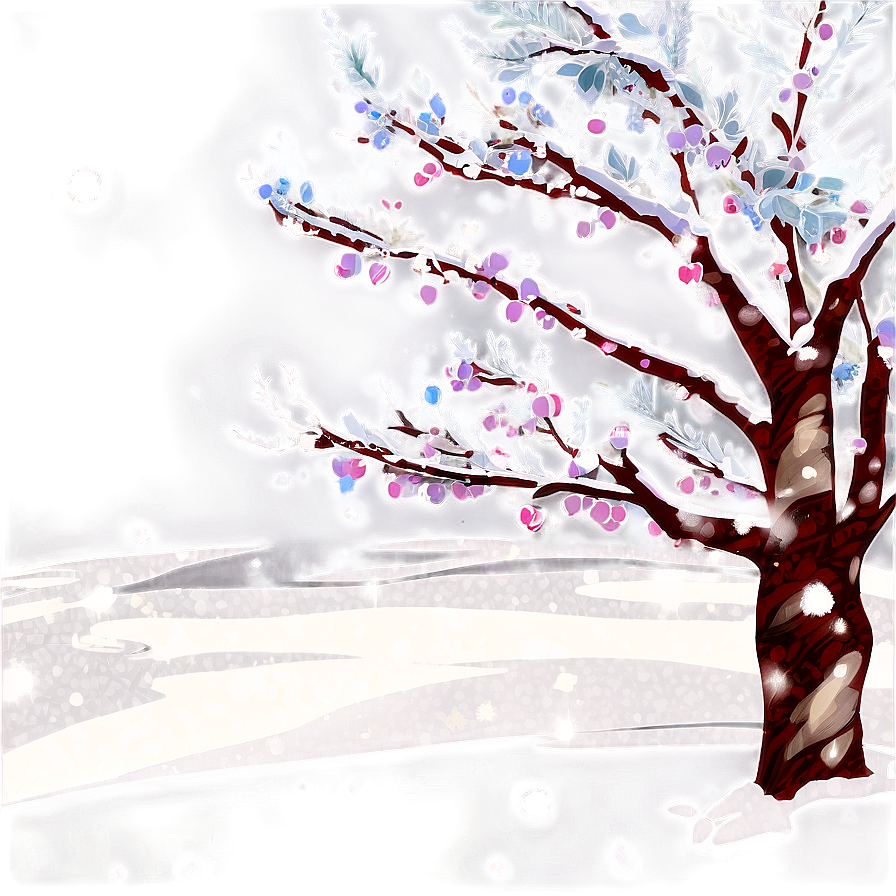 Cherry Tree In Snow Png Ytm