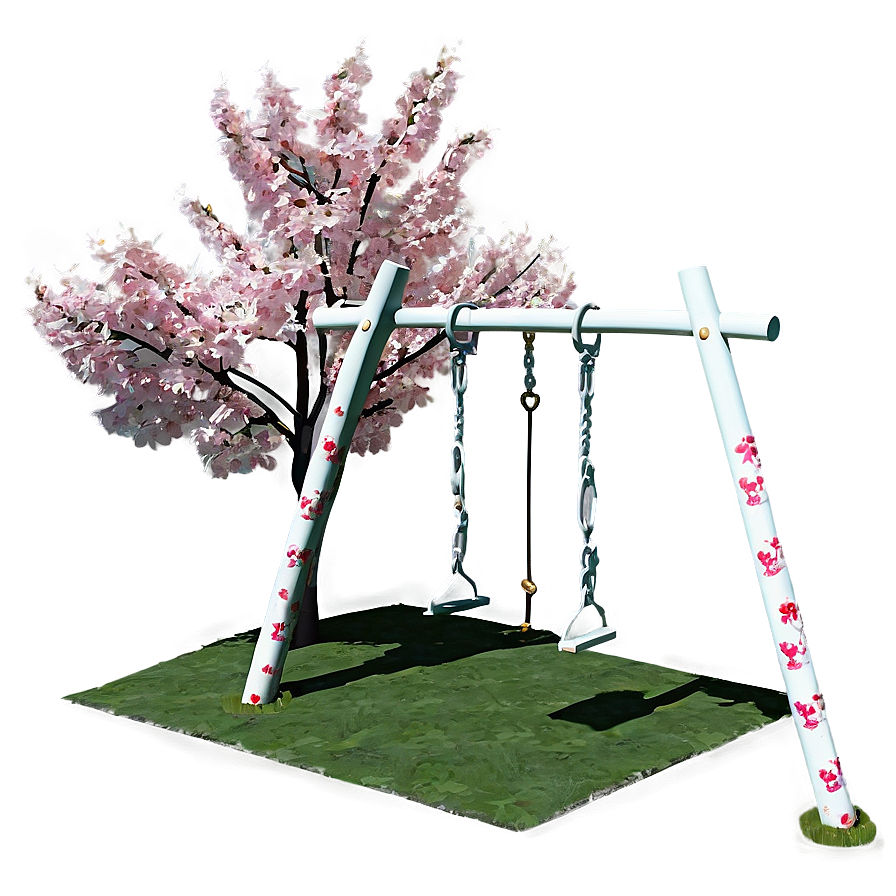 Cherry Tree With Swing Png 06212024