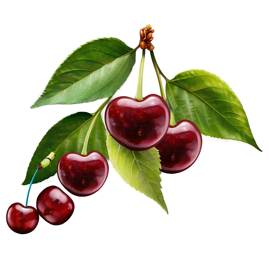 Cherry With Leaf Png 29