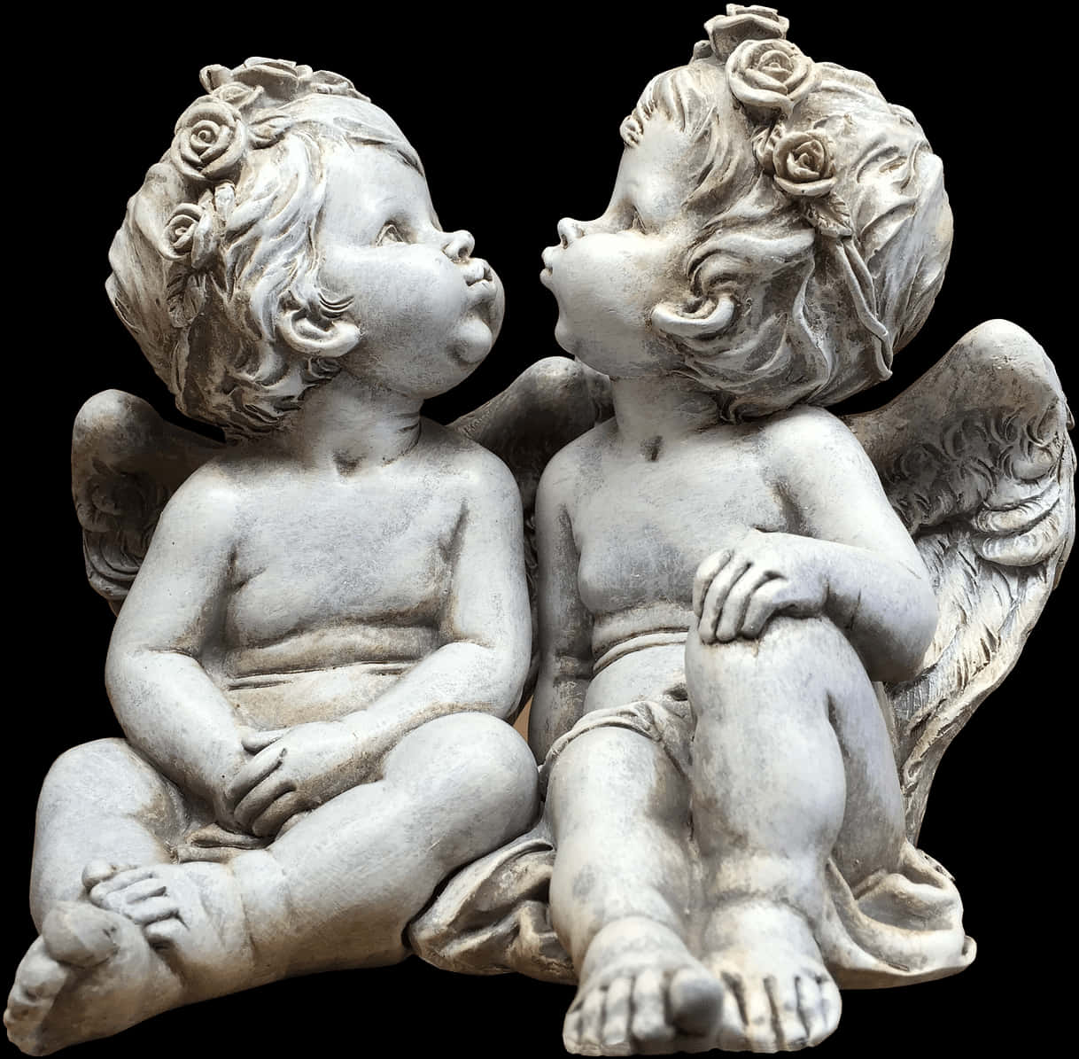 Cherub Figurines Intimate Glance