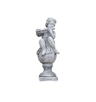 Cherub Statue Playing Flute.png