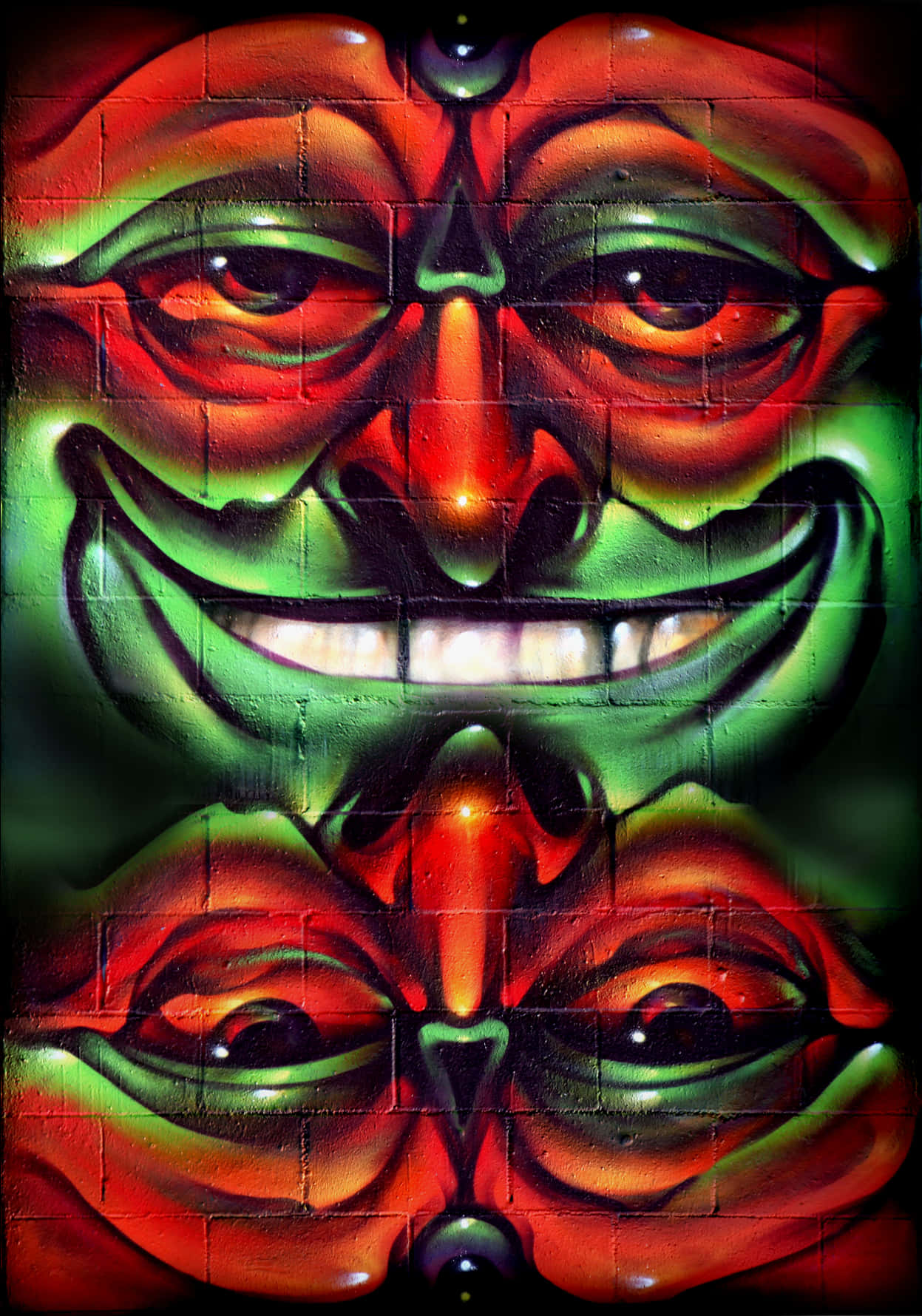 Cheshire Inspired Graffiti Smile