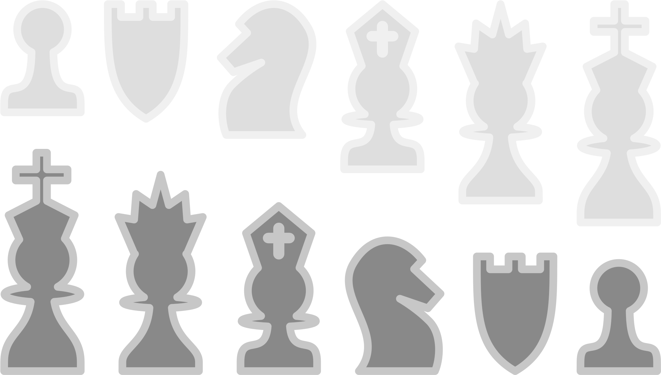 Chess Piece Silhouettes