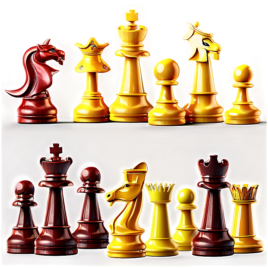 Chess Pieces With Board Layout Png Uvo