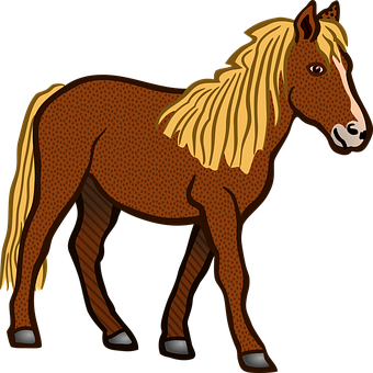 Chestnut Horse Illustration