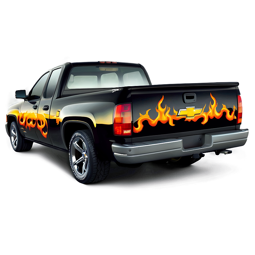 Chevy Truck With Flames Png Xdb46