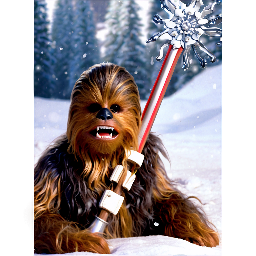 Chewbacca In Snow Scene Png Xqb44