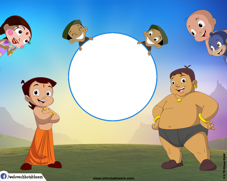 Chhota Bheemand Friends Circle Frame