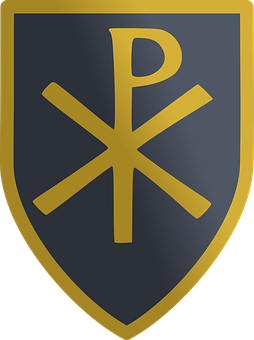 Chi Rho Christian Symbol Shield