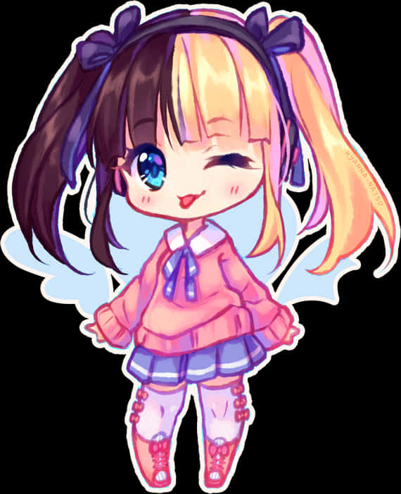 Chibi Anime Girl Cute Smile