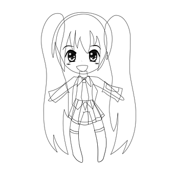 Chibi Anime Girl Sketch