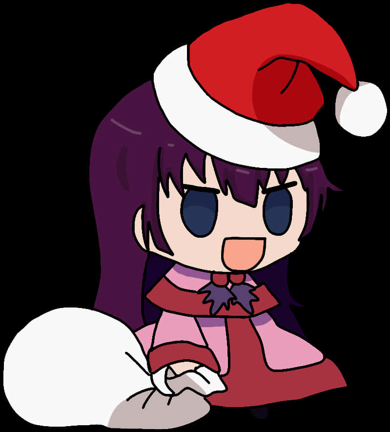 Chibi Characterin Santa Hat